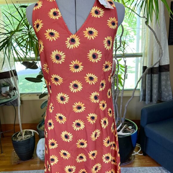 NWT Timeless London Glini Maxi Dress Orange Sunflowers 6, 12 Summer - Picture 9 of 9